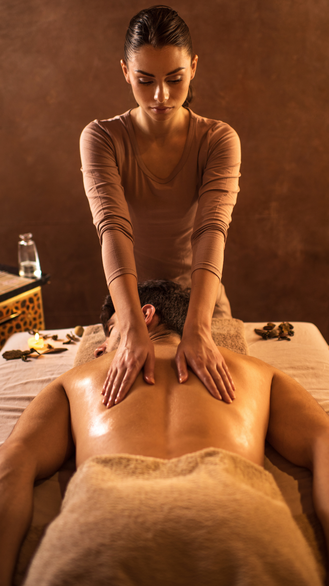 Brown and White Minimalist Massage Benefits Instagram Story